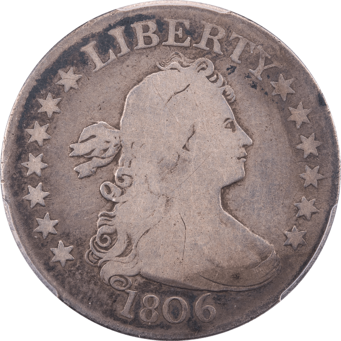 1806 Draped Bust Quarter (25c) Browning 3 Obverse Image
