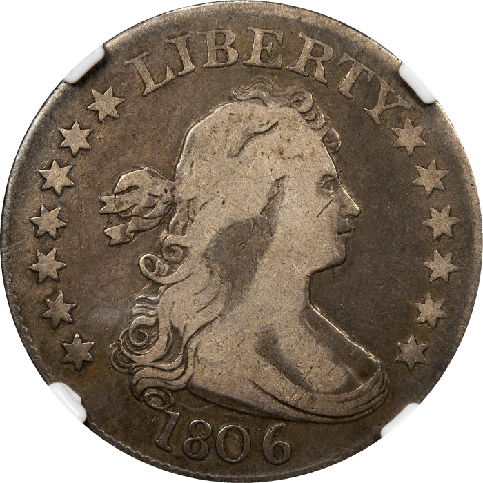 1806 Draped Bust Quarter (25c) Obverse Image