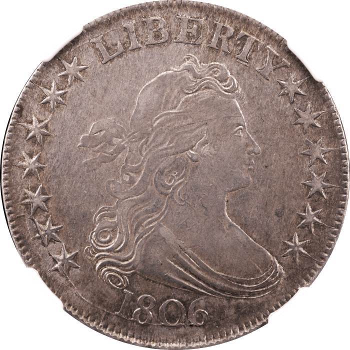 1806 Pointed 6 Stem Draped Bust Half Dollar (50c) O-116 OBVERSE Image