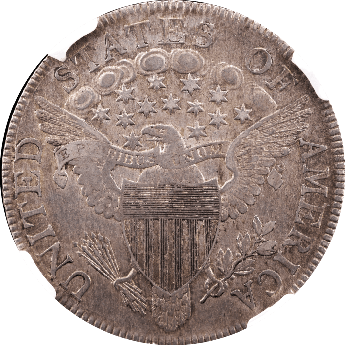 1806 Pointed 6 Stem Draped Bust Half Dollar (50c) O-116 REVERSE Image