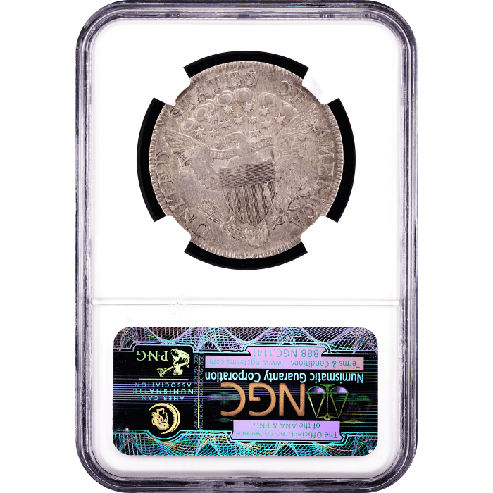 1806 Pointed 6 Stem Draped Bust Half Dollar (50c) O-116 SLAB Image
