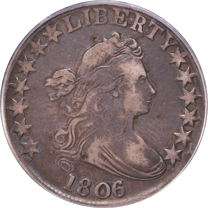 1806/5 Draped Bust Half Dollar (50c) Large Stars Obverse Image