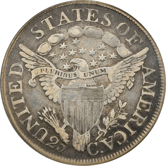 1806/5 Draped Bust Quarter (25c) OGH REVERSE Image