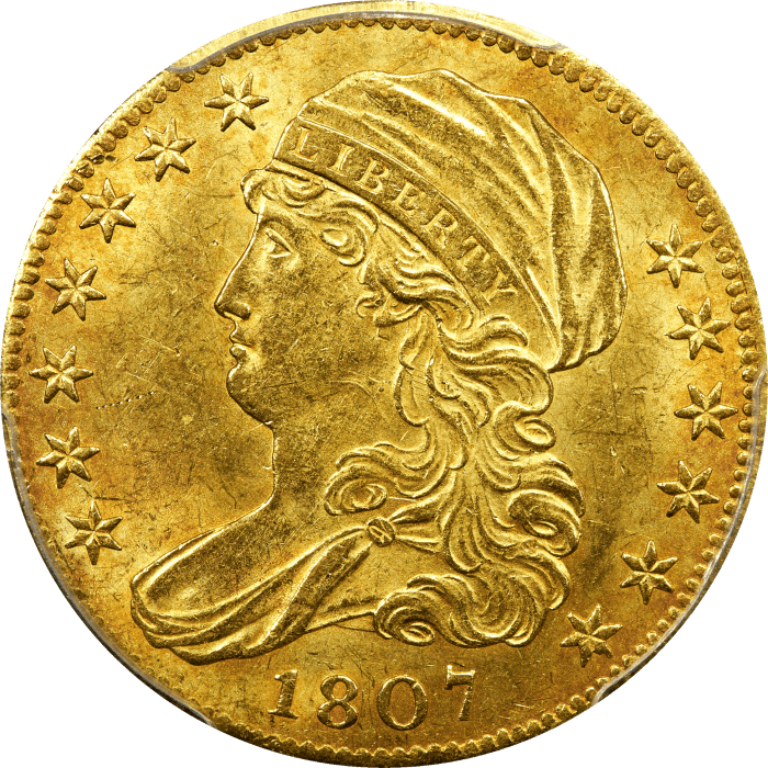 1807 Capped Bust Gold Half Eagle ($5) Obverse Image