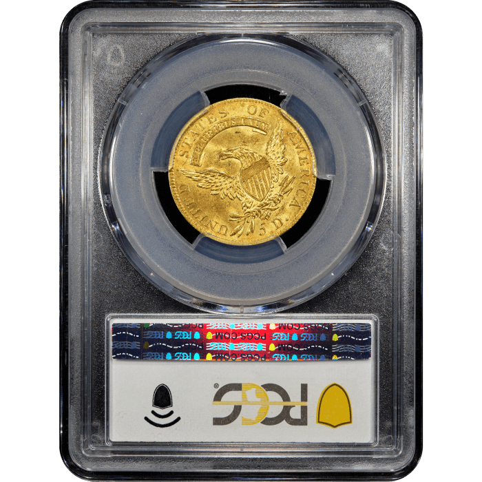 1807 Capped Bust Gold Half Eagle ($5) Reverse Slab Image