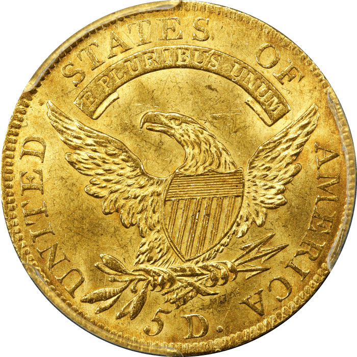 1807 Capped Bust Gold Half Eagle ($5) Reverse Image
