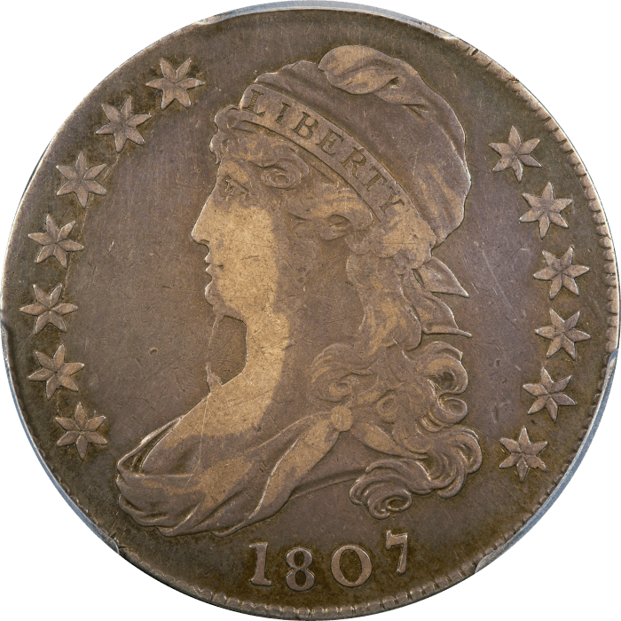 1807 Capped Bust Half Dollar (50c) Bearded Goddess  Obverse Image