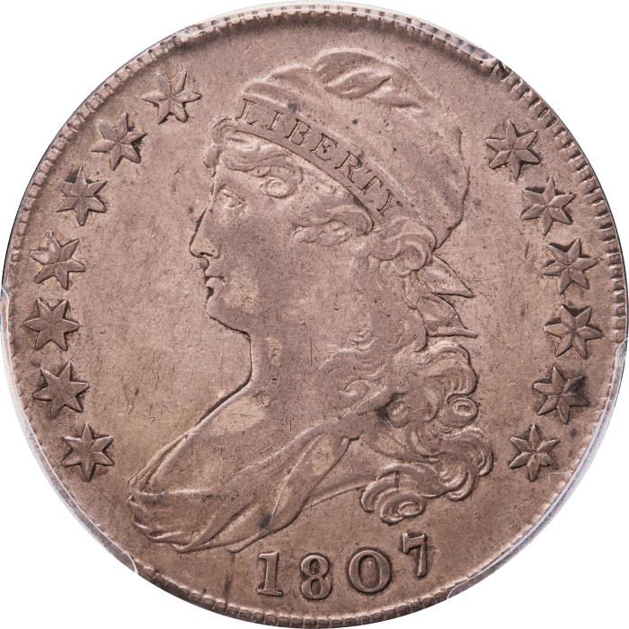 1807 Capped Bust Half Dollar (50c) Large Stars 50/20 OBVERSE Image