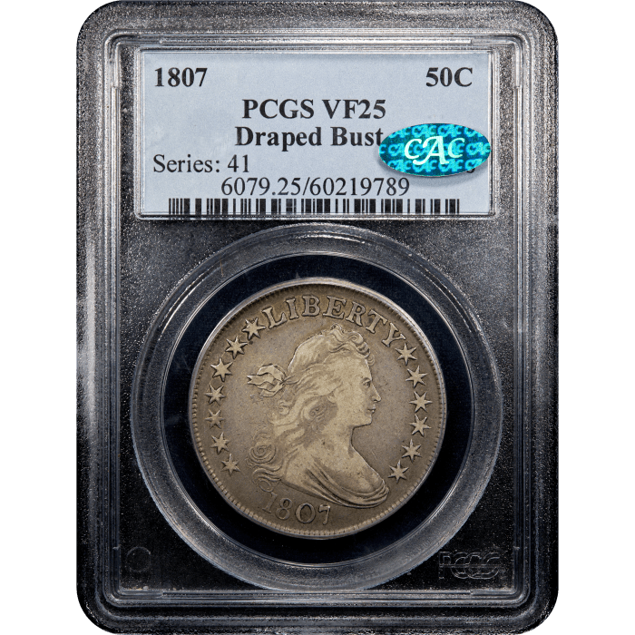 1807 Draped Bust Half Dollar (50c) Obverse Slab Image