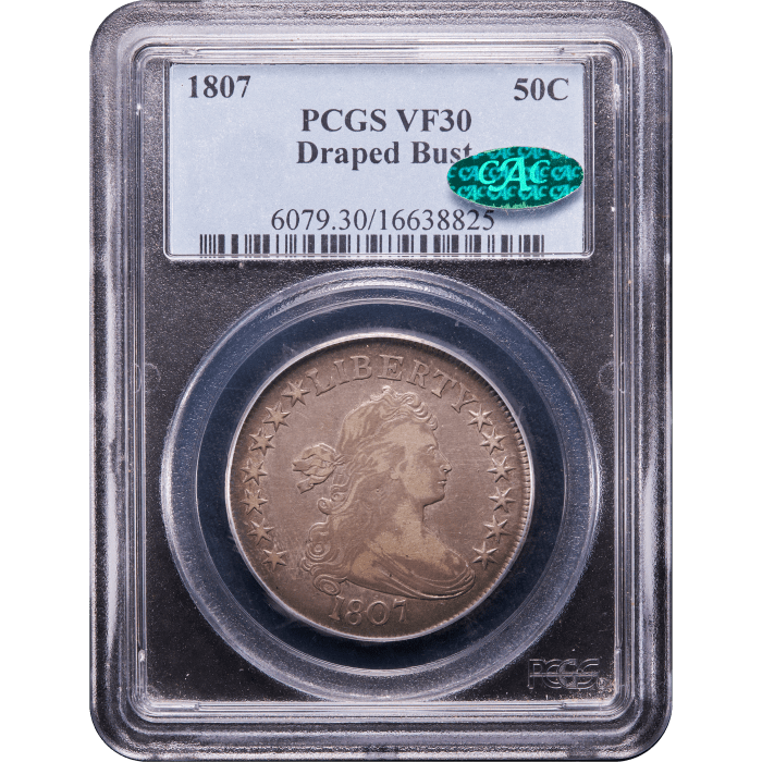 1807 Draped Bust Half Dollar (50c) Obverse Slab Image