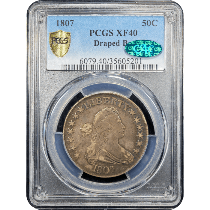 1807 Draped Bust Half Dollar (50c) Obverse Slab Image