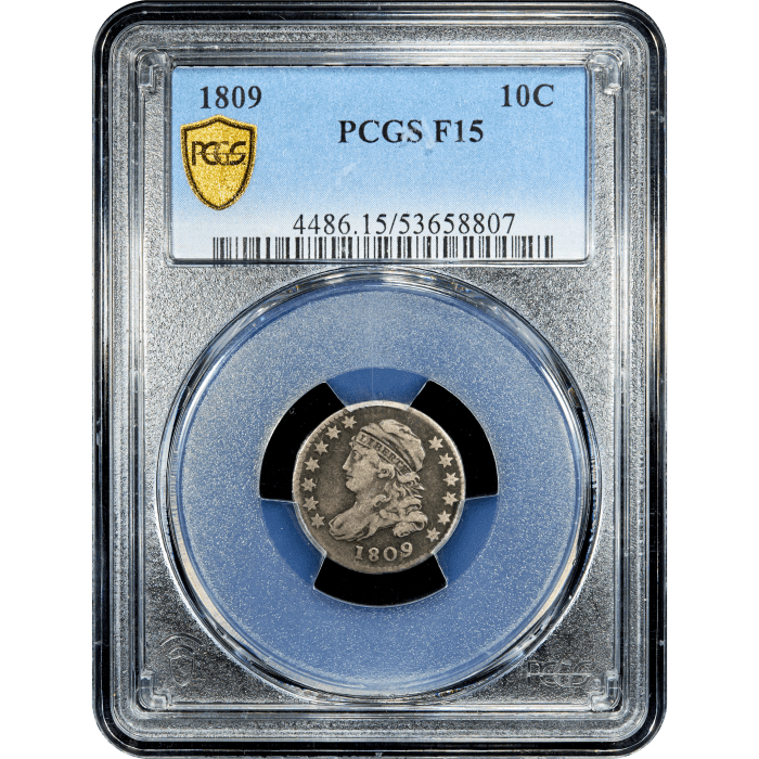 1809 Capped Bust Dime (10c) Obverse Slab Image
