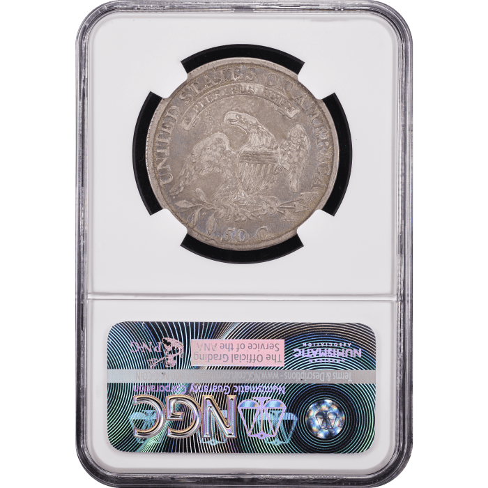 1809 Capped Bust Half Dollar (50c) III Edge Reverse Slab Image