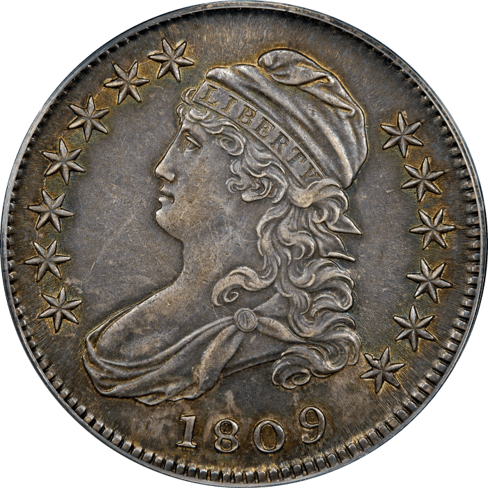 1809 Capped Bust Half Dollar (50c) OGH Obverse Image
