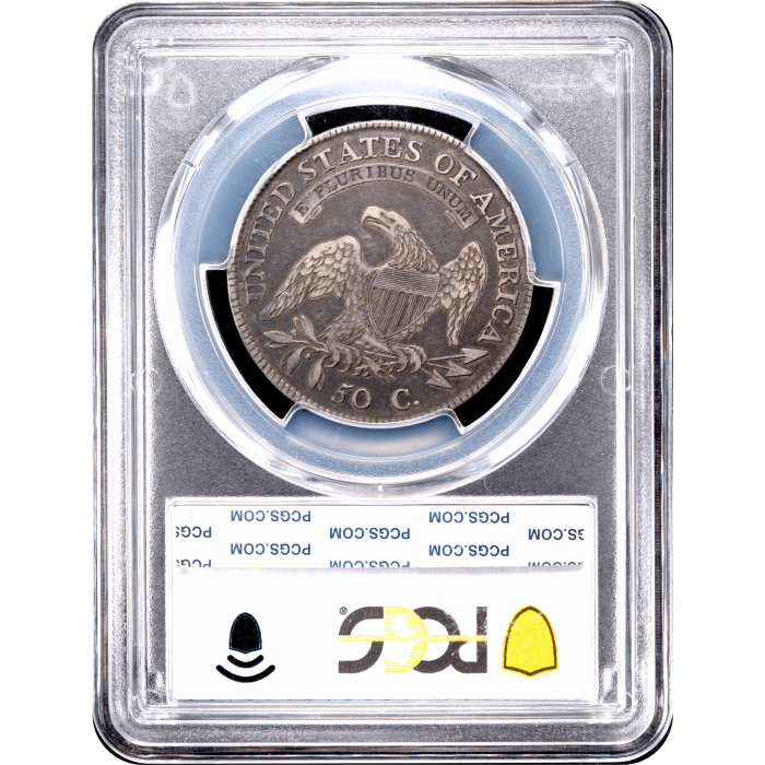 1809 Capped Bust Half Dollar III Edge O-109 Reverse Slab Image