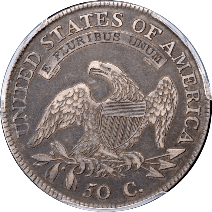 1809 Capped Bust Half Dollar III Edge O-109 Reverse Image