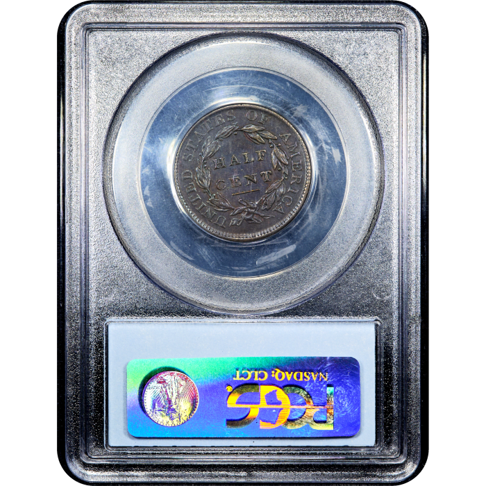 1809/6 Classic Head Half Cent (1/2c) 9 Over Inverted 9 Reverse Slab Image