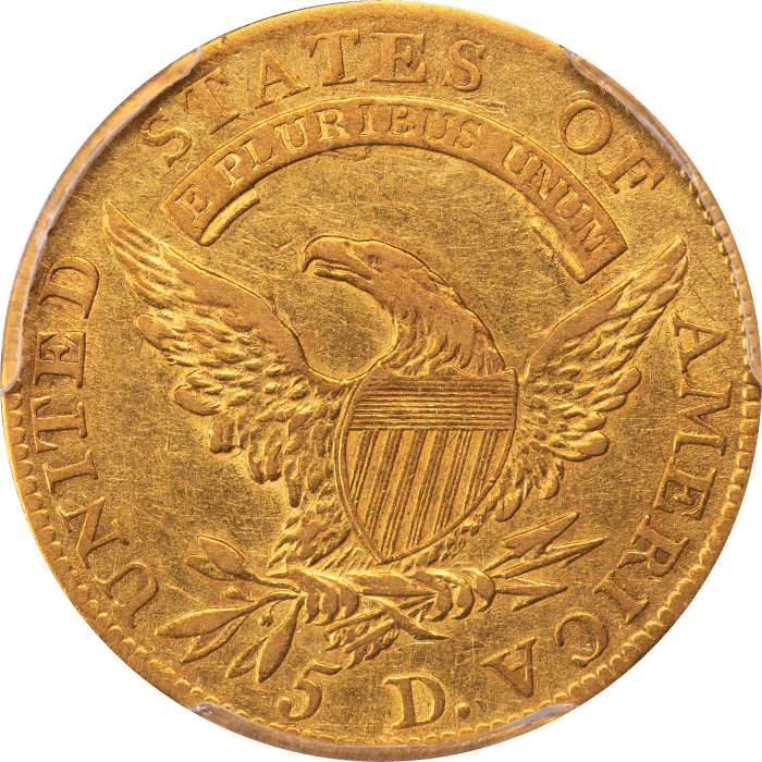 1809/8 Capped Bust Gold Half Eagle ($5) Reverse Image
