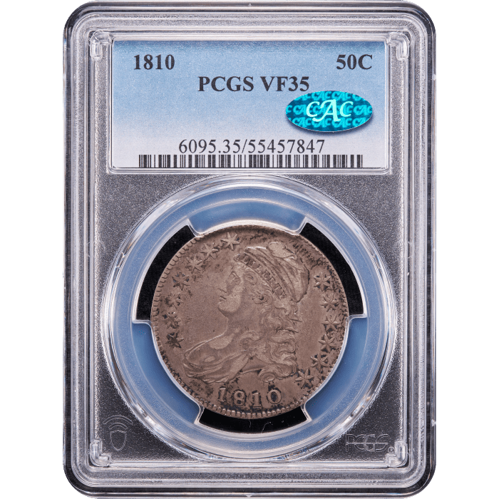 1810 Capped Bust Half Dollar (50c) Obverse Slab Image