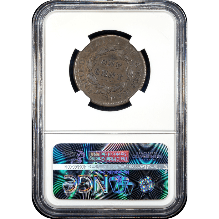 1810 Classic Head Large Cent (1c) Reverse Slab Image