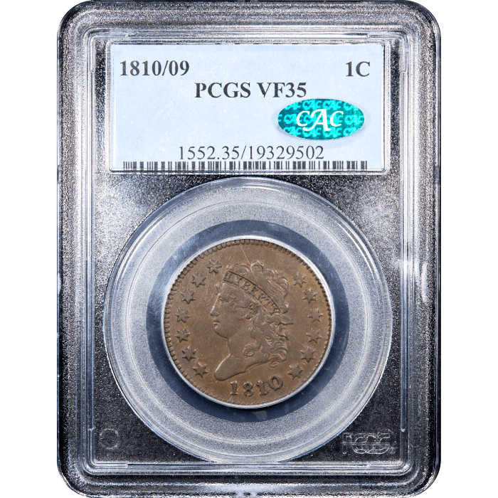 1810/9 Classic Head Large Cent (1c) S-281 Obverse Slab Image