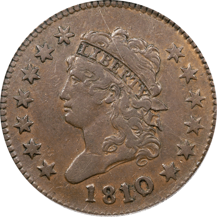 1810/9 Classic Head Large Cent (1c) S-281 Obverse Image
