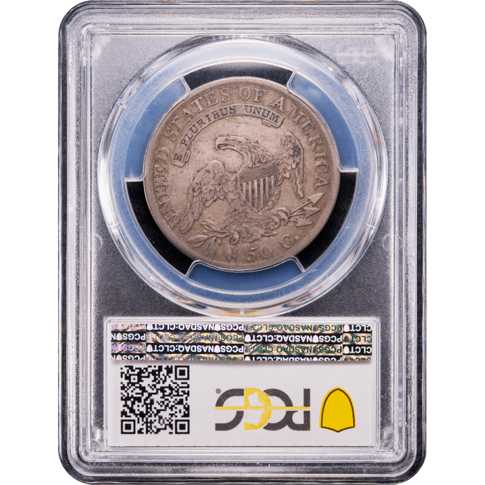 1811 Capped Bust Half Dollar (50c) Large 8 Reverse Slab Image