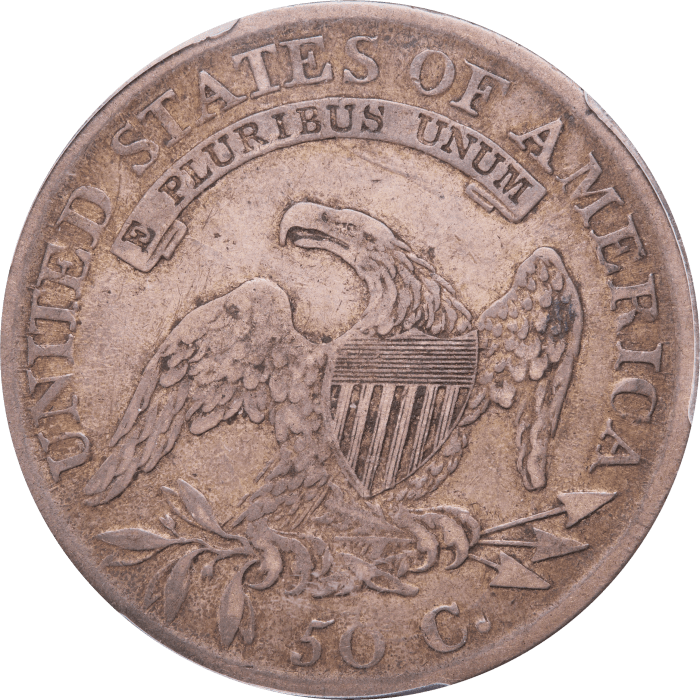 1811 Capped Bust Half Dollar (50c) Large 8 Reverse Image