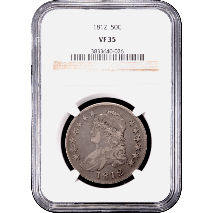 1812 Capped Bust Half Dollar (50c) O-104 Obverse Slab Image