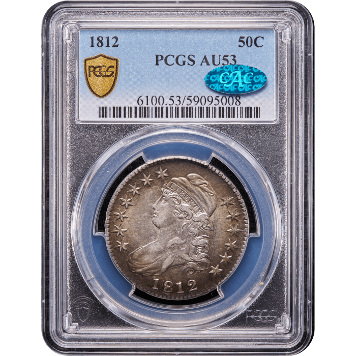 1812 Capped Bust Half Dollar (50c) Obverse Slab Image