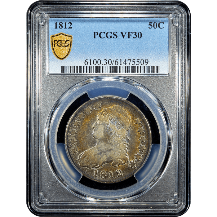 1812 Capped Bust Half Dollar (50c) SLAB Image
