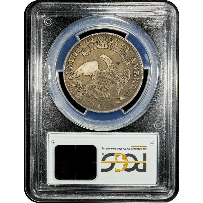 1812 Capped Bust Half Dollar (50c) Reverse Slab Image