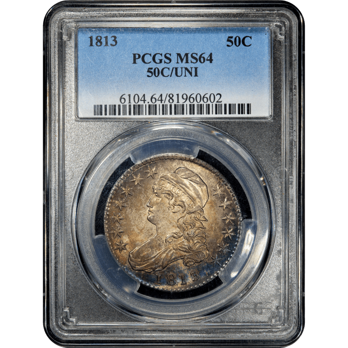 1813 Capped Bust Half Dollar (50c) 50c/UNI Obverse Slab Image