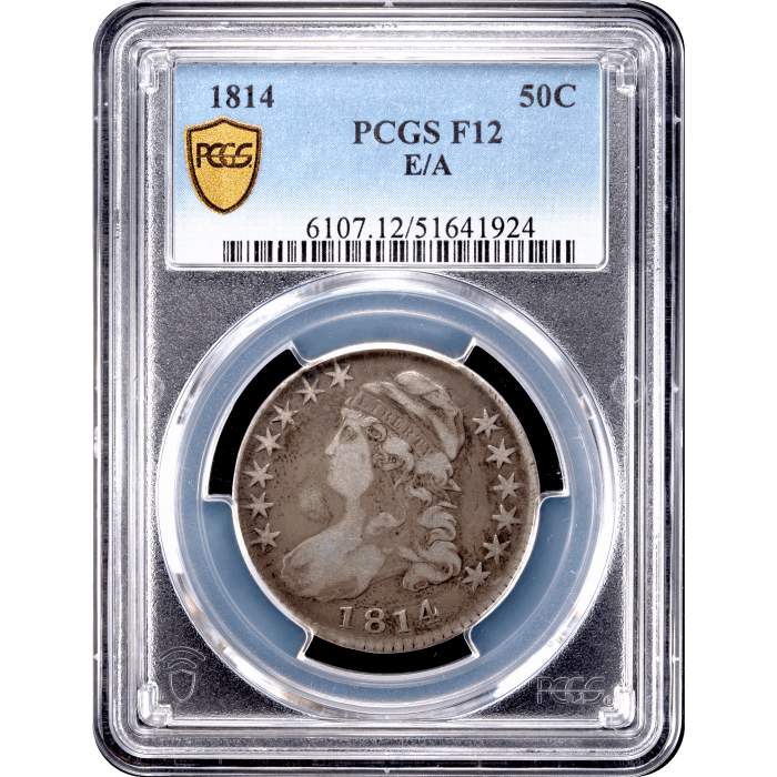 1814 Capped Bust Half Dollar (50c) E/A Obverse Slab Image