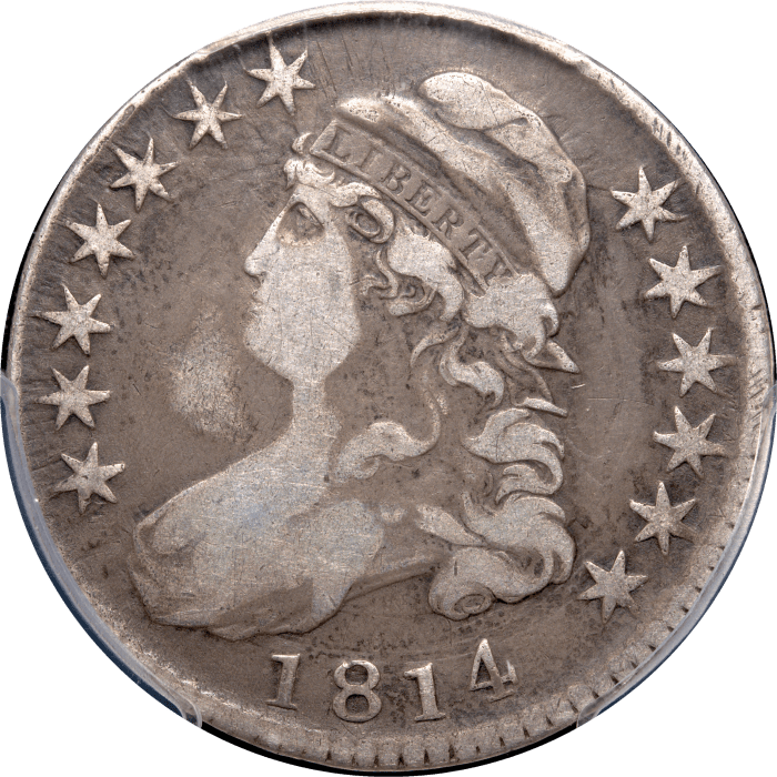 1814 Capped Bust Half Dollar (50c) E/A Obverse Image