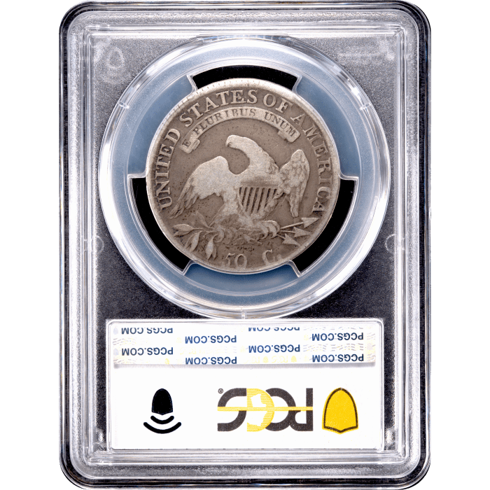 1814 Capped Bust Half Dollar (50c) E/A Reverse Slab Image