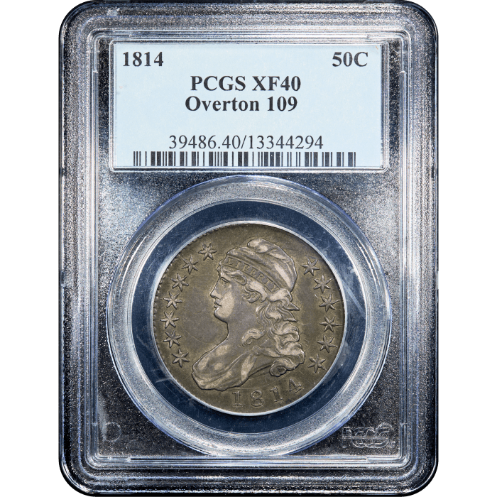 1814 Capped Bust Half Dollar (50c) O-109 Obverse Slab Image