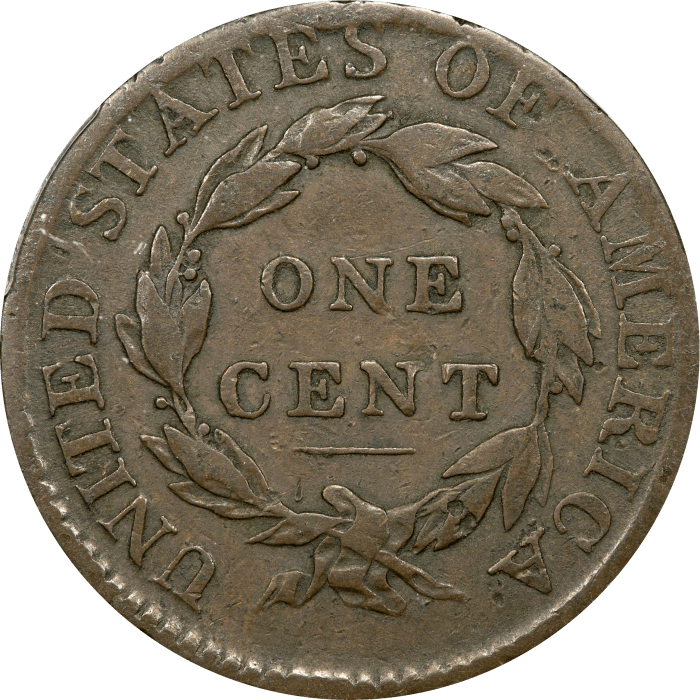 1814 Classic Head Large Cent (1c) Plain 4 Reverse Image