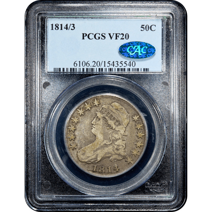 1814/3 Capped Bust Half Dollar (50c) Obverse Slab Image
