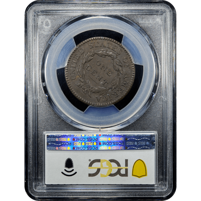 1816 Coronet Large Cent (1c) Reverse Slab Image