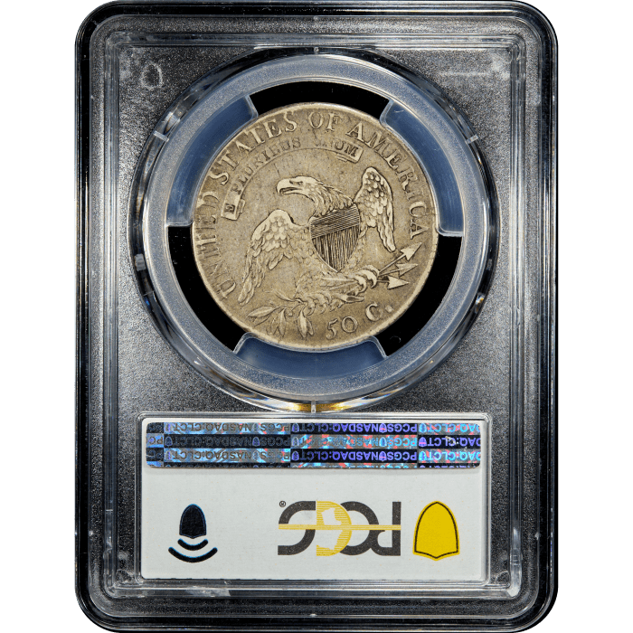 1817 Capped Bust Half Dollar (50c) O-106a Single Leaf  Reverse Slab Image