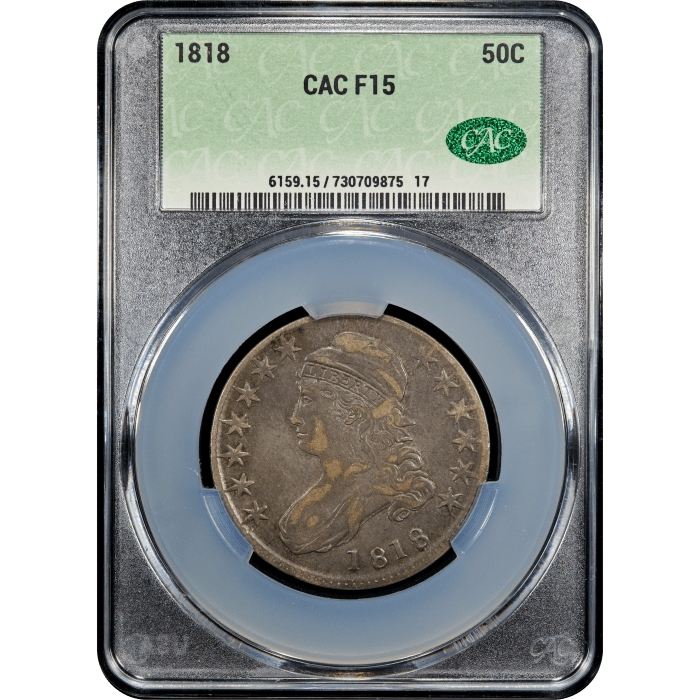 1818 Capped Bust Half Dollar (50c) O-110.1 (R4) SLAB Image