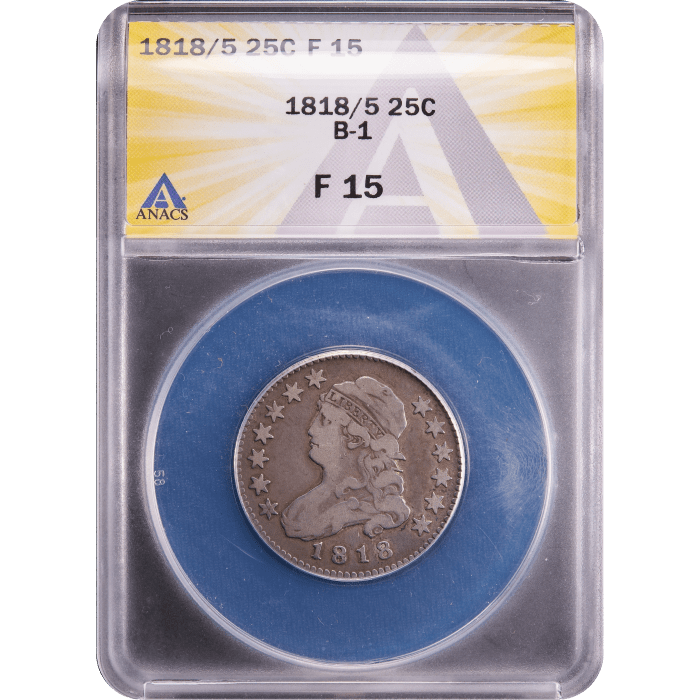 1818/5 Capped Bust Quarter (25c) Obverse Slab Image