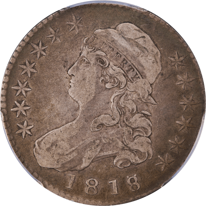 1818/7 Capped Bust Half Dollar (50c) Large 8 Obverse Image