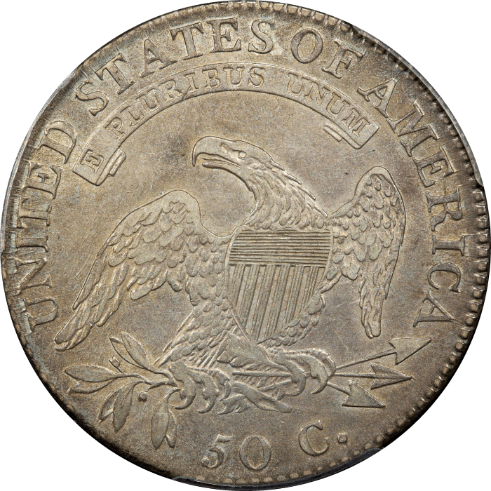 1818/7 Capped Bust Half Dollar (50c) Small 8 REVERSE Image