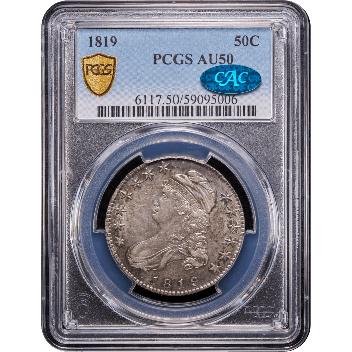 1819 Capped Bust Half Dollar (50c) Obverse Slab Image