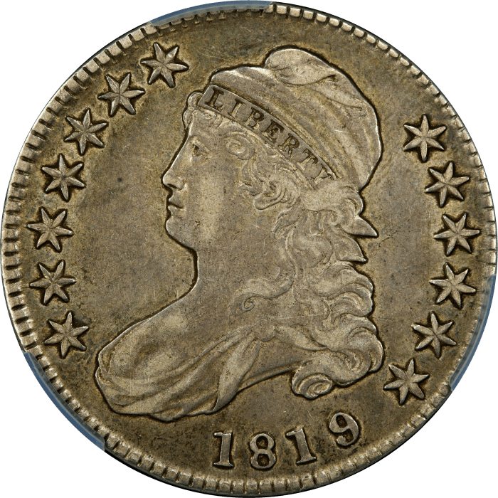1819/8 Capped Bust Half Dollar (50c) O-102 Large 9 OBVERSE Image