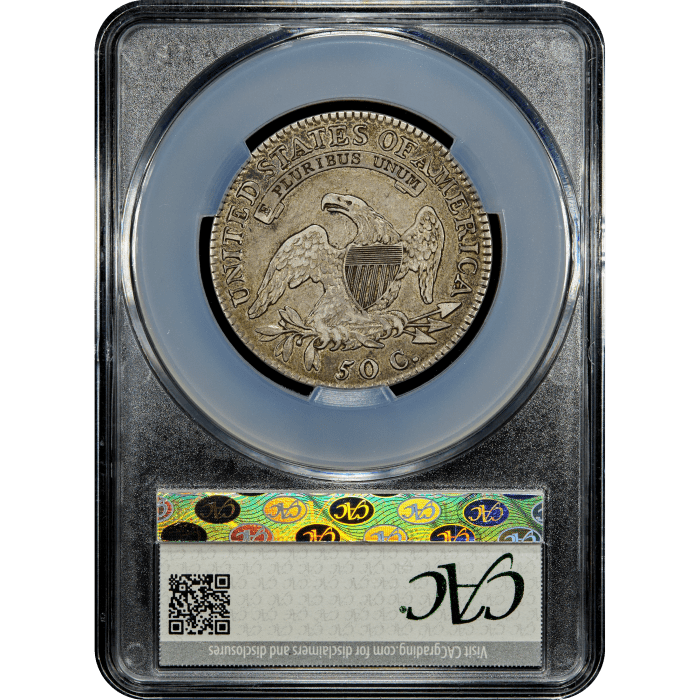 1819/8 Capped Bust Half Dollar (50c) O-102 Large 9 SLAB Image