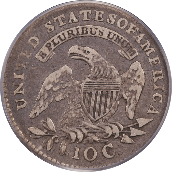 1820 Capped Bust Dime (10c) STATESOF Reverse Image