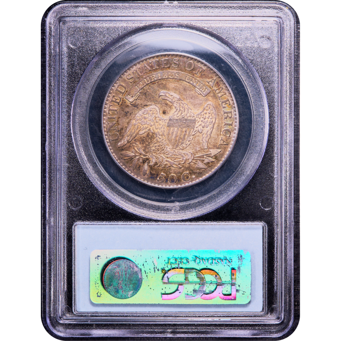 1820 Capped Bust Half Dollar (50c) O-105 Sq 2 Lg Date Knob 2 Reverse Slab Image